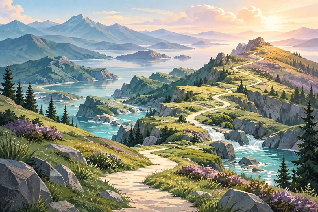 Personalized Learning Program — landscape illustration