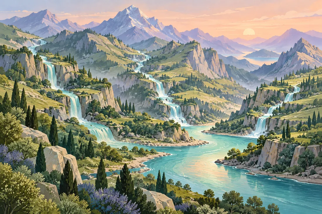 AI-Assisted Learning Workshop — landscape illustration