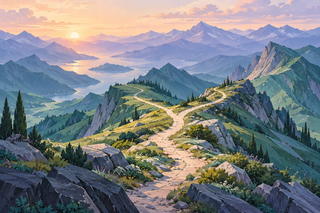 Critical Thinking & Problem Solving — landscape illustration