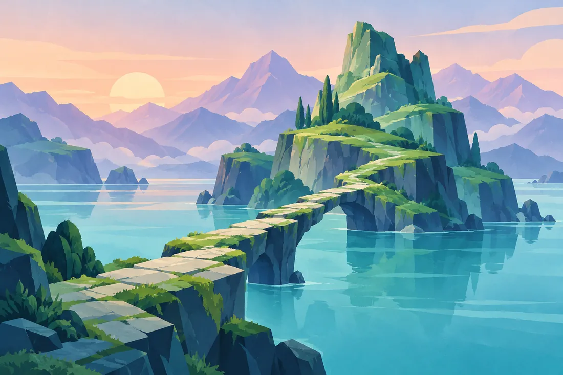 One-on-One Online Training — landscape illustration
