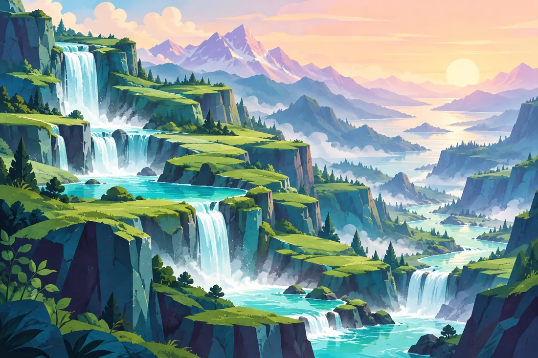 Premium Learning Program — landscape illustration